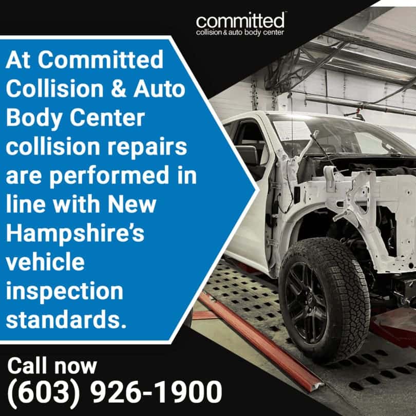Collision repair in line with New Hampshire's vehicle inspection standards