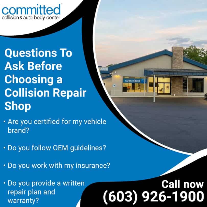 Questions to ask before choosing a Collision Repair Shop