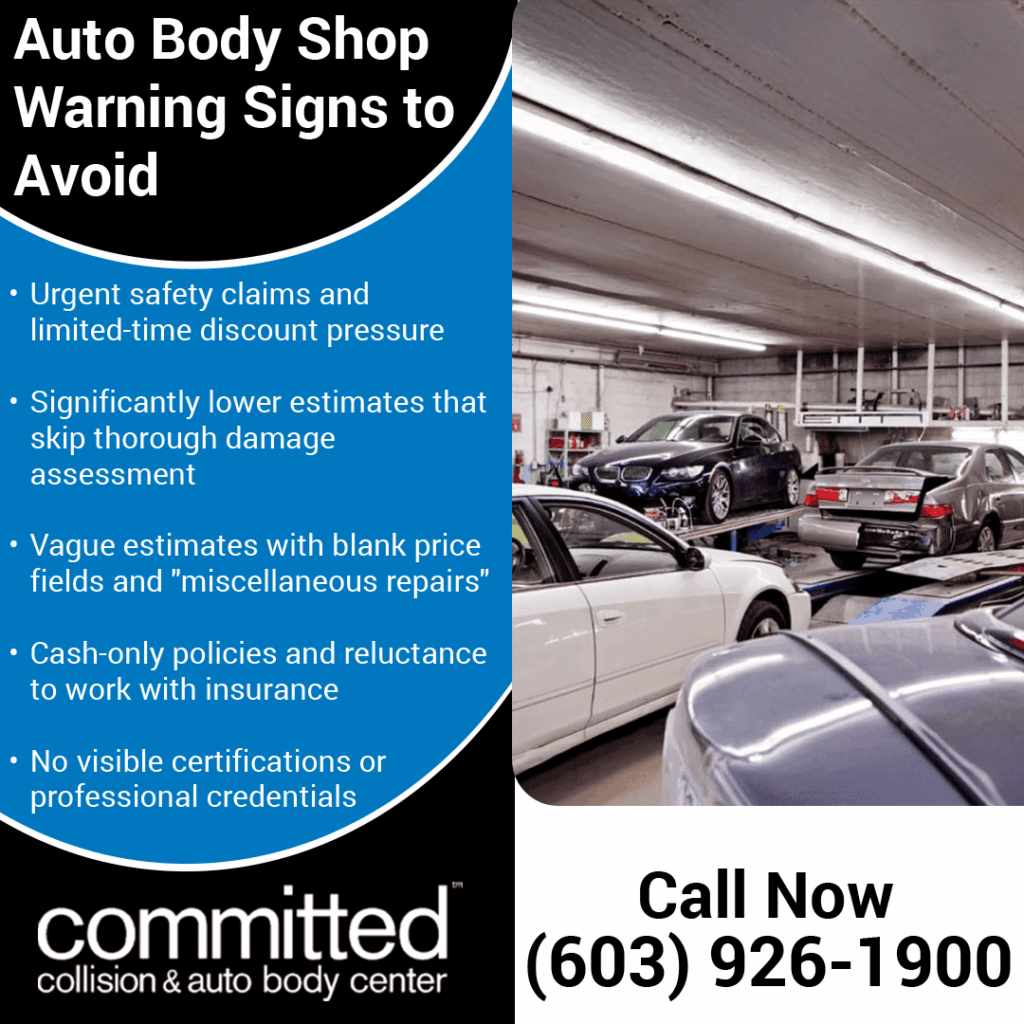 Auto Body Shop Warning Signs to Avoid