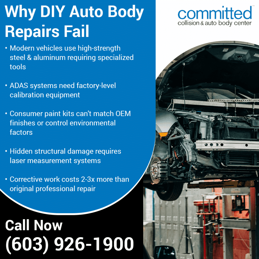 Why DIY Auto Body Repairs Fail: Auto Body Repair Specialists Explain 2 Why DIY Auto Body Repairs Fail