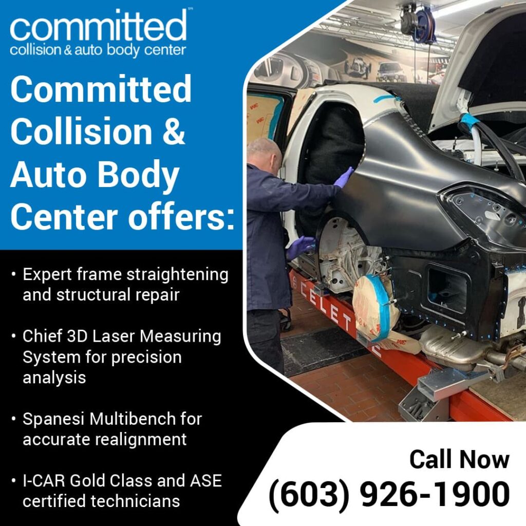 What Is Frame Straightening in Auto Collision Repair? North Hampton Collision Repair Specialists Explain 2 I-CAR Gold Class certified technicians