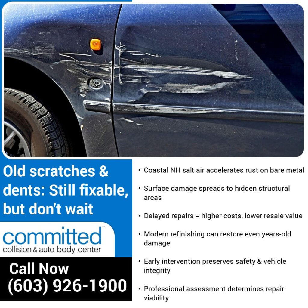 Is It Too Late to Repair That Old Scratch or Dent? 1 scratches and dents on car siding